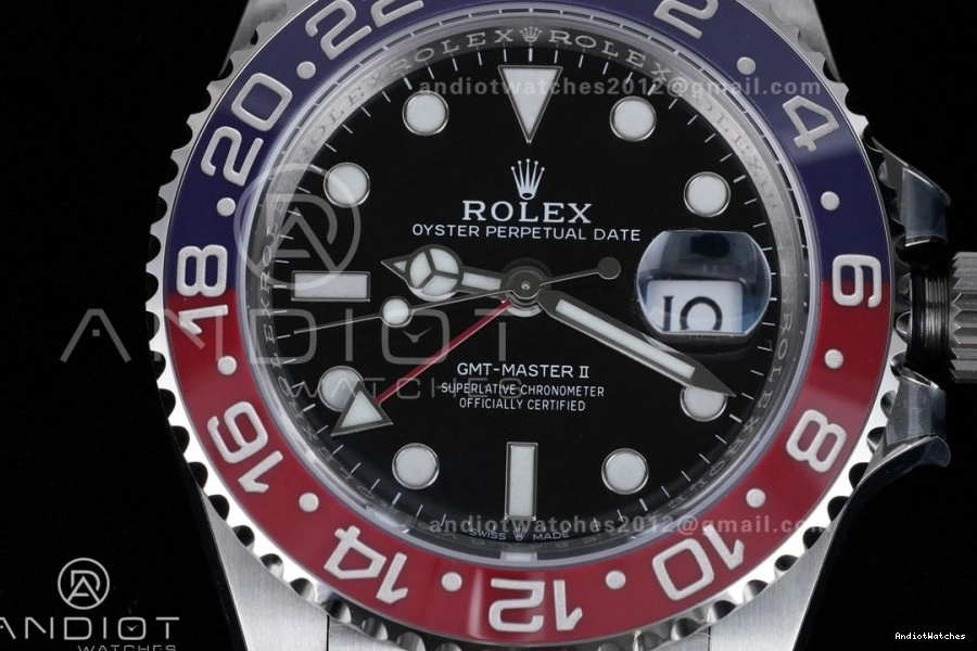 SH3285 V 1:1 Bezel BLRO Best New SS Pepsi OdorResistant Master (UV Edition II ARF ) On Oyster Bracelet 904L GMT 126710 858 0420